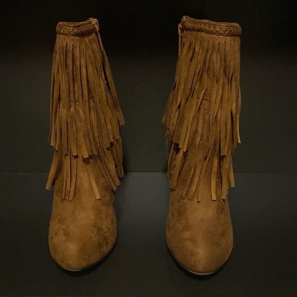 Faux suede ankle boots - Picture 3 of 12